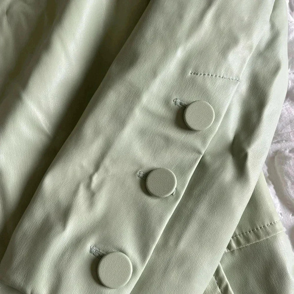 For Love & Lemons sage green Talia boyfriend blazer - Picture 6 of 10